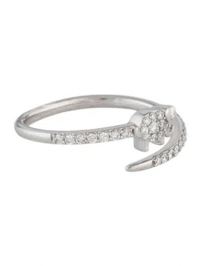 Pre-owned Ring 14k Diamond Elephant Bypass Cocktail  In Multicolor