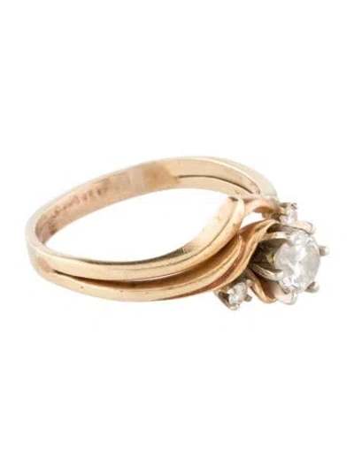 Pre-owned Ring 14k Diamond Engagement  In Multi