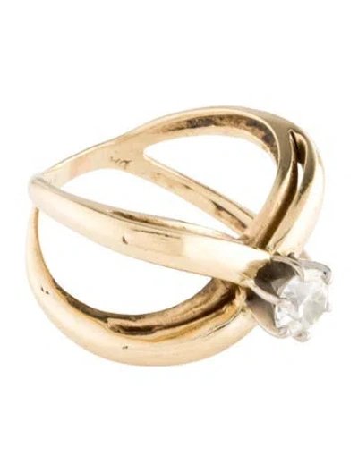 Pre-owned Ring 14k Diamond Engagement  In Multi