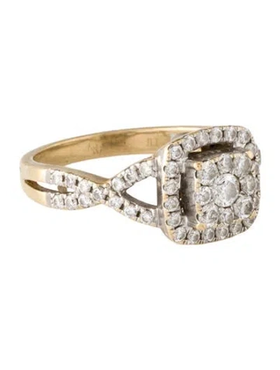 Pre-owned Ring 14k Diamond Engagement  In Multicolor