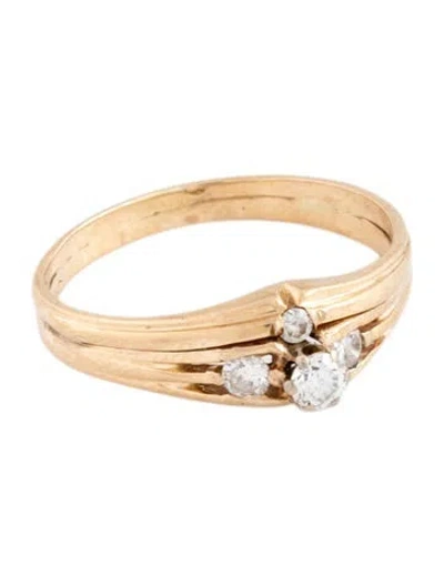 Pre-owned Ring 14k Diamond Engagement  In Multicolor