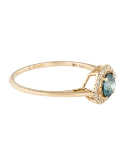 Pre-owned Ring 14k Diamond Evil Eye Cocktail  In Multi