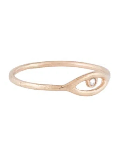 Pre-owned Ring 14k Diamond Evil Eye Cocktail  In Multicolor