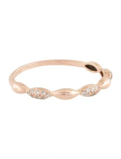 Pre-owned Ring 14k Diamond Fluted Band In Multi