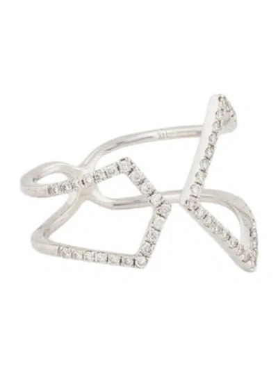 Pre-owned Ring 14k Diamond Geometric Band In Multi