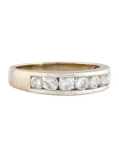 Pre-owned Ring 14k Diamond Half Eternity Band In Multi