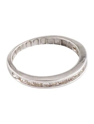 Pre-owned Ring 14k Diamond Half Eternity Band In Multi