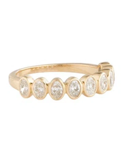 Pre-owned Ring 14k Diamond Half Eternity Band In Multicolor