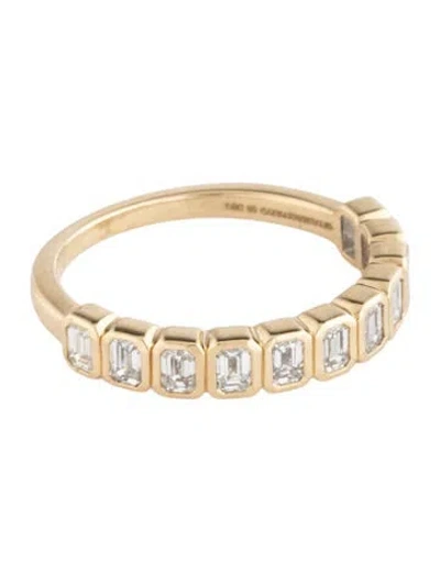 Pre-owned Ring 14k Diamond Half Eternity Band In Multicolor