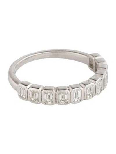 Pre-owned Ring 14k Diamond Half Eternity Band In Multicolor