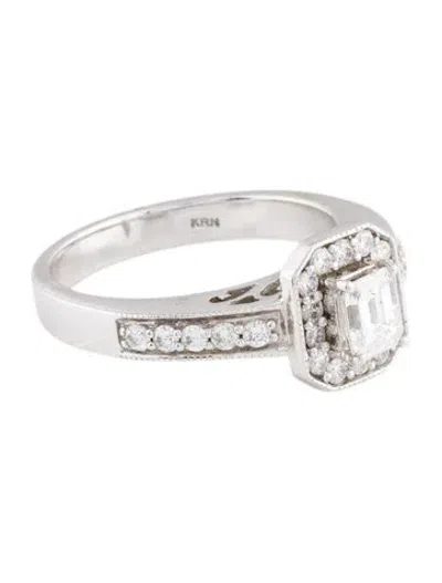 Pre-owned Ring 14k Diamond Halo Cocktail  In Multi