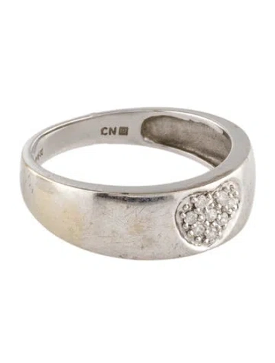 Pre-owned Ring 14k Diamond Heart Band In Multi