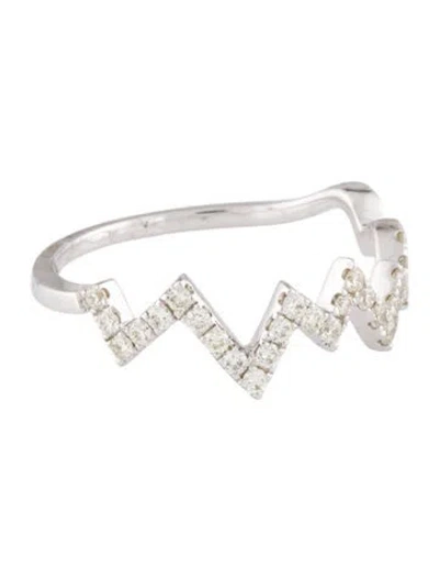 Pre-owned Ring 14k Diamond Heart Beat  In Multi