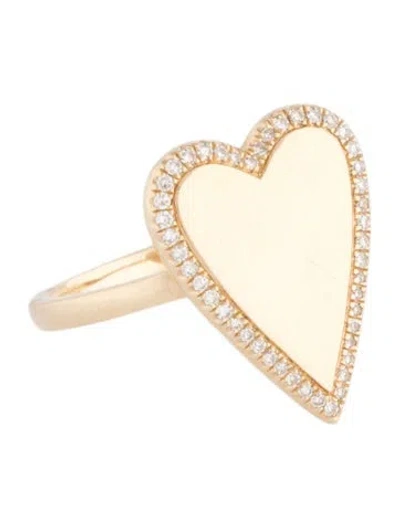 Pre-owned Ring 14k Diamond Heart Cocktail  In Multicolor