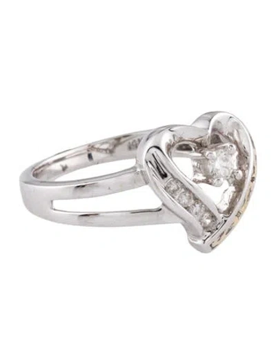 Pre-owned Ring 14k Diamond Heart  In Multi