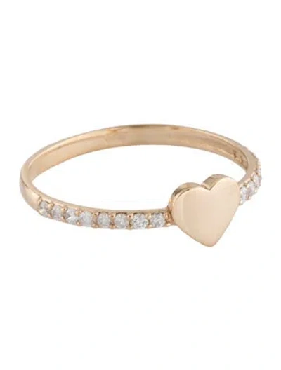 Pre-owned Ring 14k Diamond Heart  In Multicolor