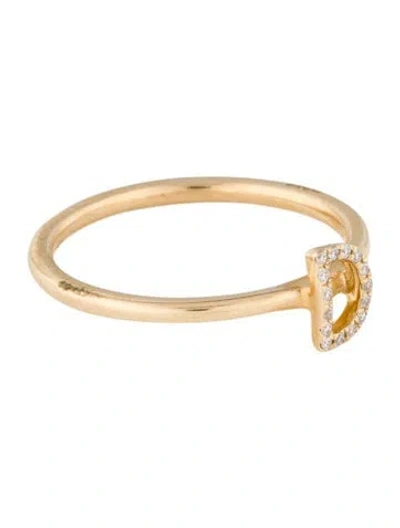 Pre-owned Ring 14k Diamond Initial 'd' Cocktail  In Multi