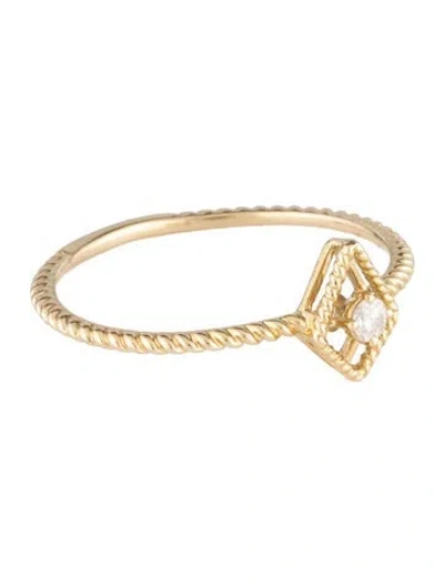 Pre-owned Ring 14k Diamond Kite Shape  In Multi