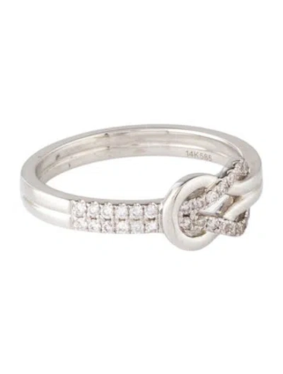 Pre-owned Ring 14k Diamond Knot Band In Multicolor