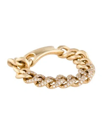 Pre-owned Ring 14k Diamond Link Band In Multi