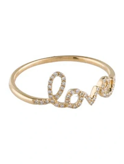 Pre-owned Ring 14k Diamond 'love'  In Multi