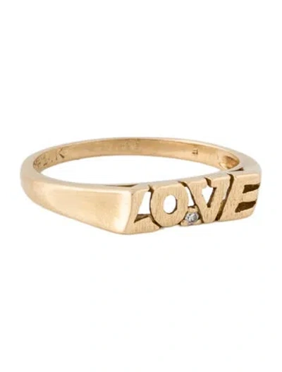 Pre-owned Ring 14k Diamond 'love'  In Multi