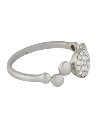 Pre-owned Ring 14k Diamond Matte Finish Cocktail  In Multi