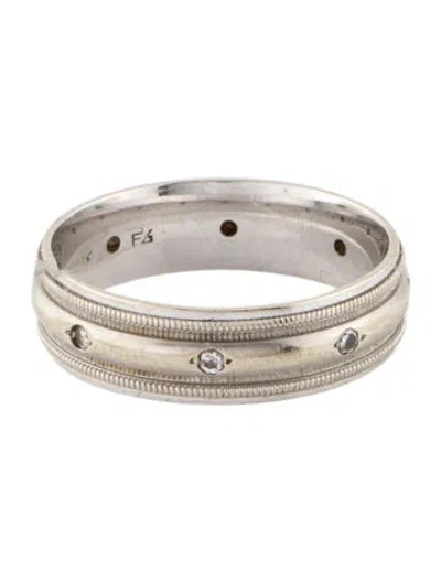 Pre-owned Ring 14k Diamond Milgrain Wedding Band In Multi