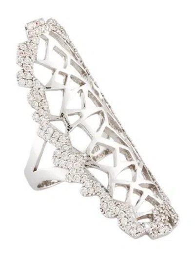 Pre-owned Ring 14k Diamond Mosaic Finger  In Multi