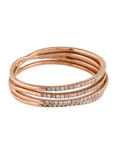 Pre-owned Ring 14k Diamond Multi-row Band