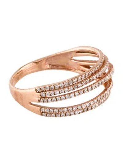 Pre-owned Ring 14k Diamond Multi-row Band