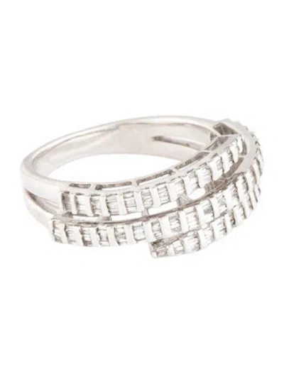 Pre-owned Ring 14k Diamond Multirow Bypass  In Multicolor
