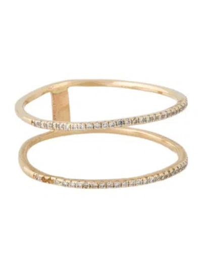 Pre-owned Ring 14k Diamond Negative Space Band In Multi