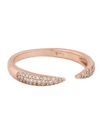 Pre-owned Ring 14k Diamond Open Band In Multi