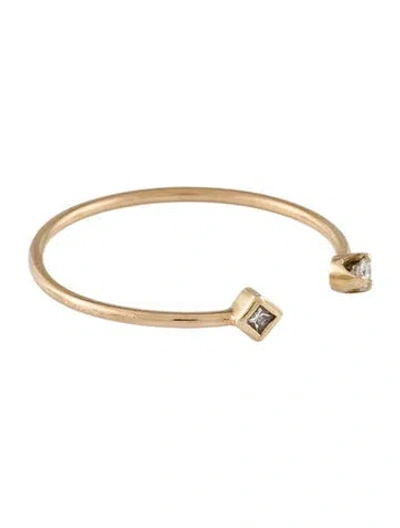 Pre-owned Ring 14k Diamond Open Band  In Multicolor