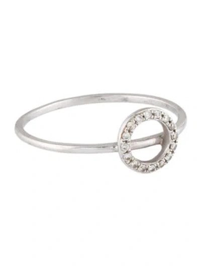 Pre-owned Ring 14k Diamond Open Circle Cocktail  In Multi