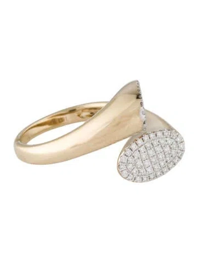 Pre-owned Ring 14k Diamond Open Cocktail  In Multi