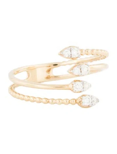 Pre-owned Ring 14k Diamond Open End  In Multi