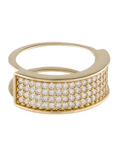 Pre-owned Ring 14k Diamond Open Shank Band W/ Tags In Multicolor