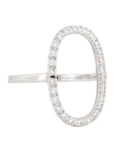 Pre-owned Ring 14k Diamond Oval Cocktail  In Multi