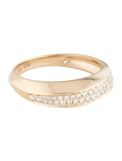 Pre-owned Ring 14k Diamond Pavé Band In Multicolor