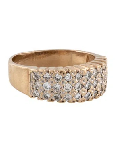 Pre-owned Ring 14k Diamond Pavé Band  In Multi