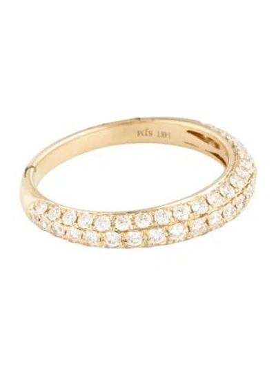Pre-owned Ring 14k Diamond Pavé Band W/ Tags In Multicolor