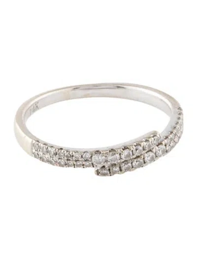 Pre-owned Ring 14k Diamond Pavé Bypass  In Multi