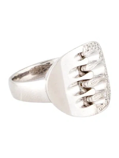 Pre-owned Ring 14k Diamond Pavé Cocktail  In Multi