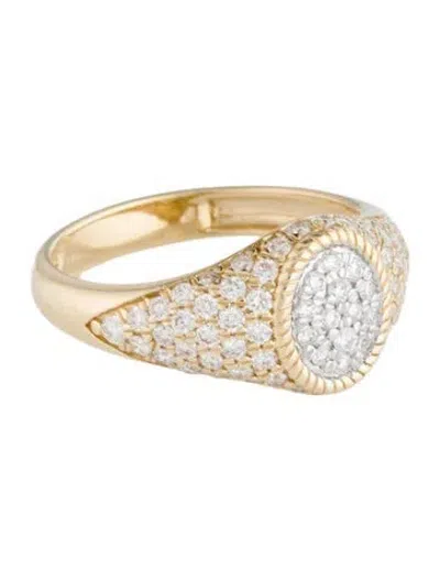 Pre-owned Ring 14k Diamond Pavé  In Multicolor