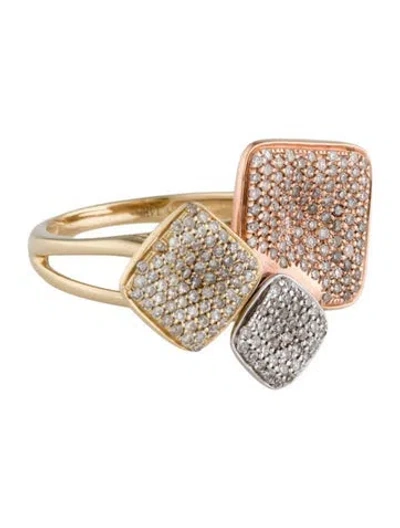 Pre-owned Ring 14k Diamond  In Multi