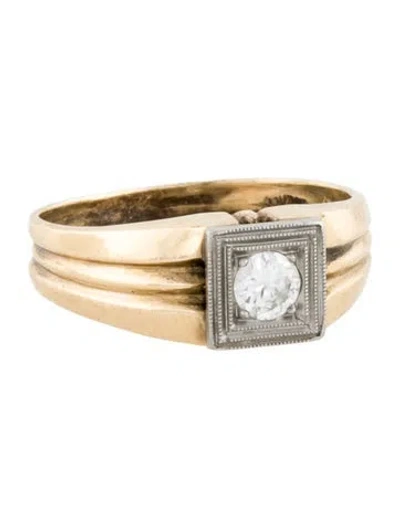 Pre-owned Ring 14k Diamond  In Multi
