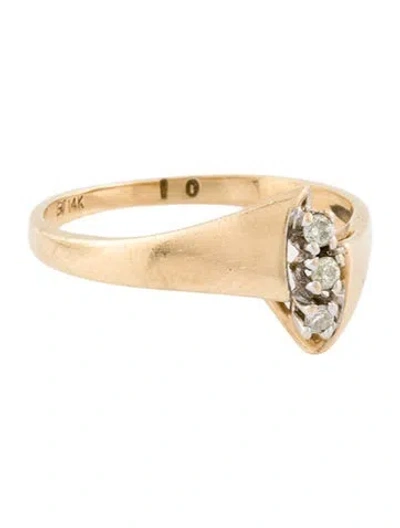Pre-owned Ring 14k Diamond  In Multi
