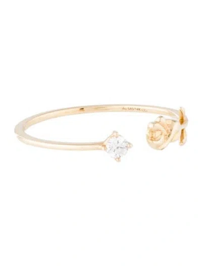 Pre-owned Ring 14k Diamond Rose Band In Multi